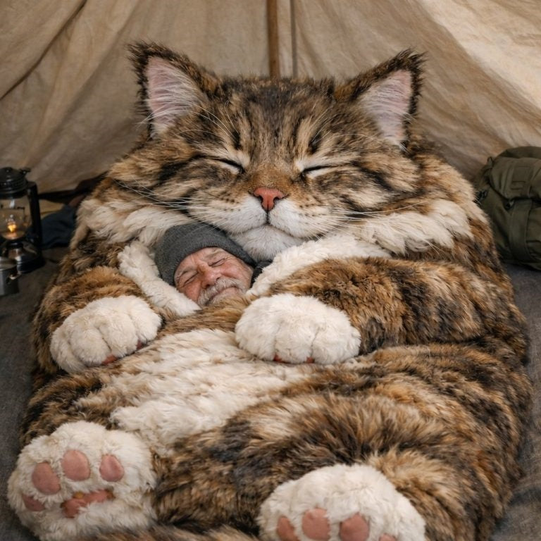 Fluffy Cat Sleeping Bags Perfect for Kids, Adults & Cat Lovers